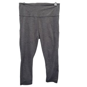 Athleta Women Gray Elastic Waist Ultimate Stash Pocket Outdoor Gym Capri Small